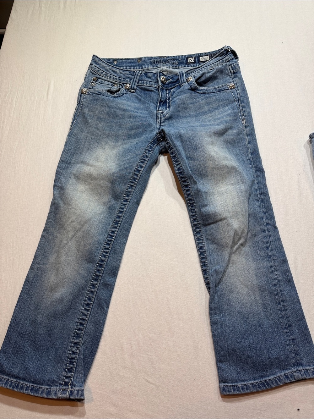 Miss Me Light Blue Faded Bootcut Jeans